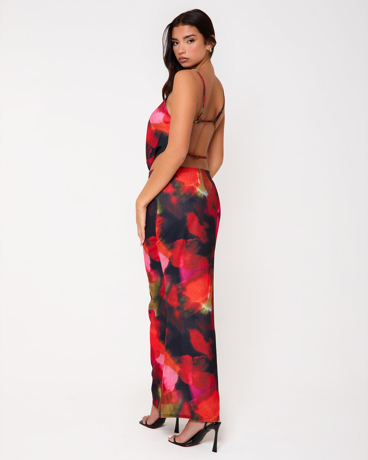 Hudson Print Cowl Neck Maxi Set