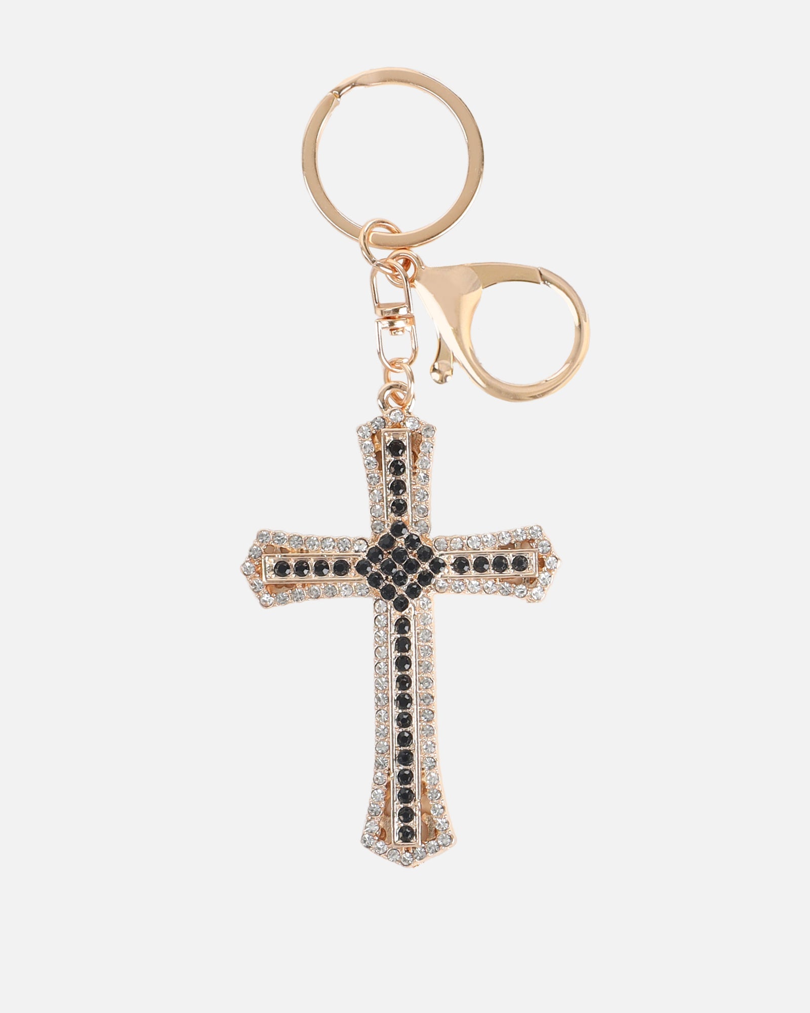 Avah Black DIamante Cross Charm
