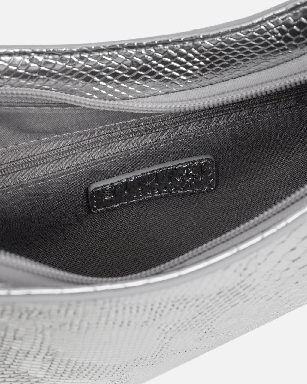 Cinzia Silver Snake Effect Shoulder Bag