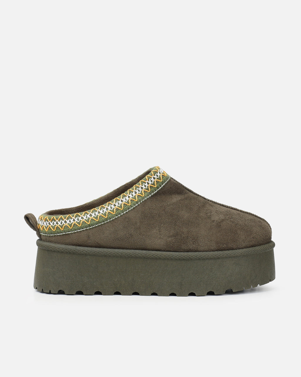 Coko Khaki Faux Suede Flatform