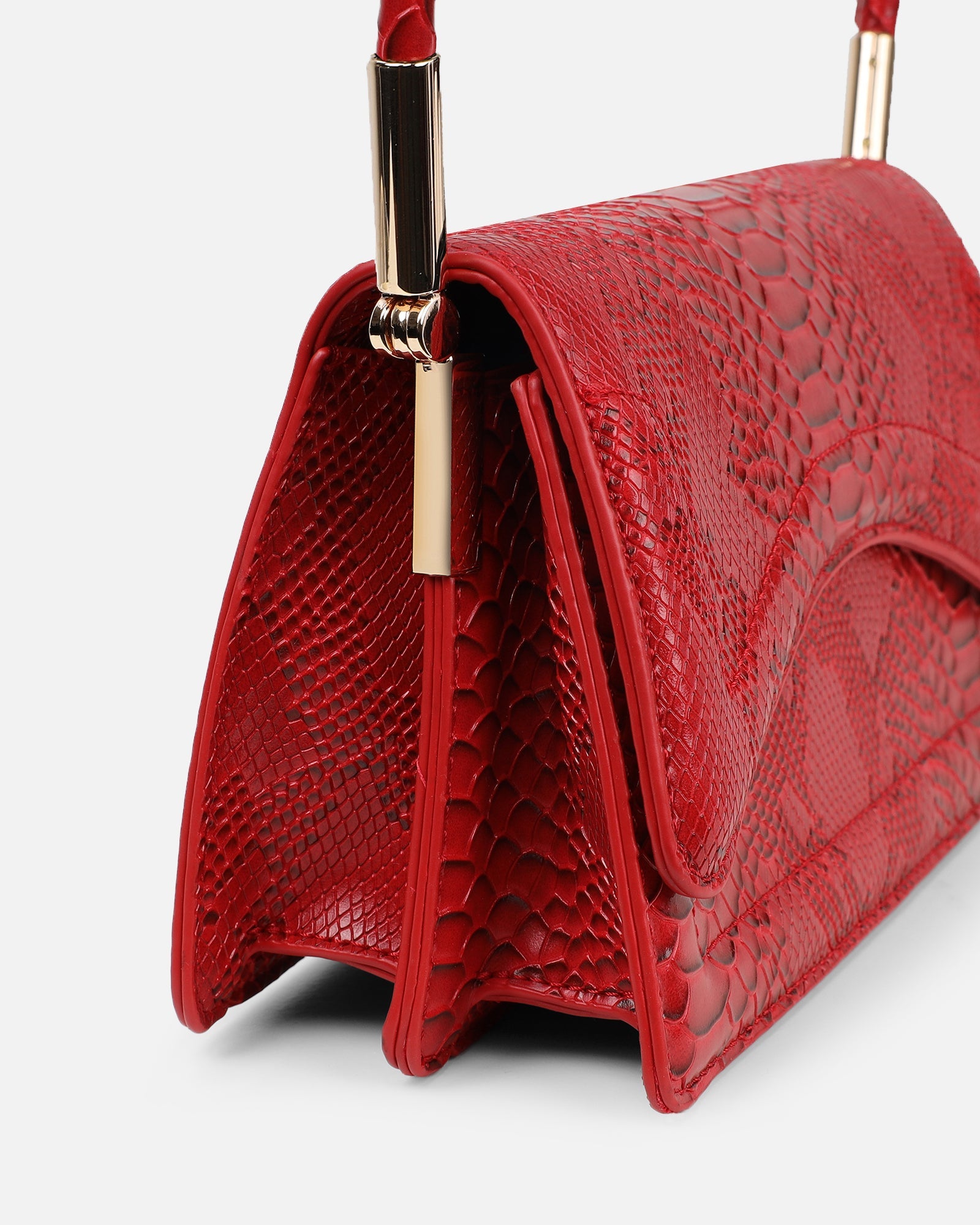Corinna Red Snake Effect Mini Shoulder Bag
