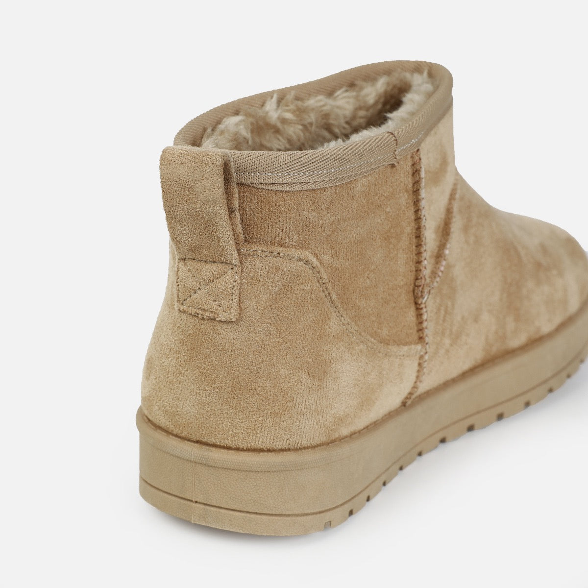 Cosy Mocha Faux Suede Mini Boots