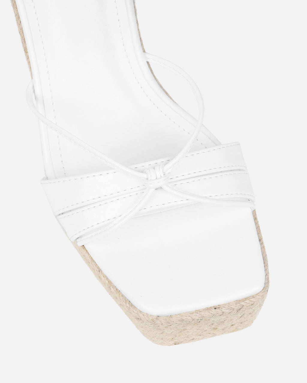 Citra White Espadrille Wedges