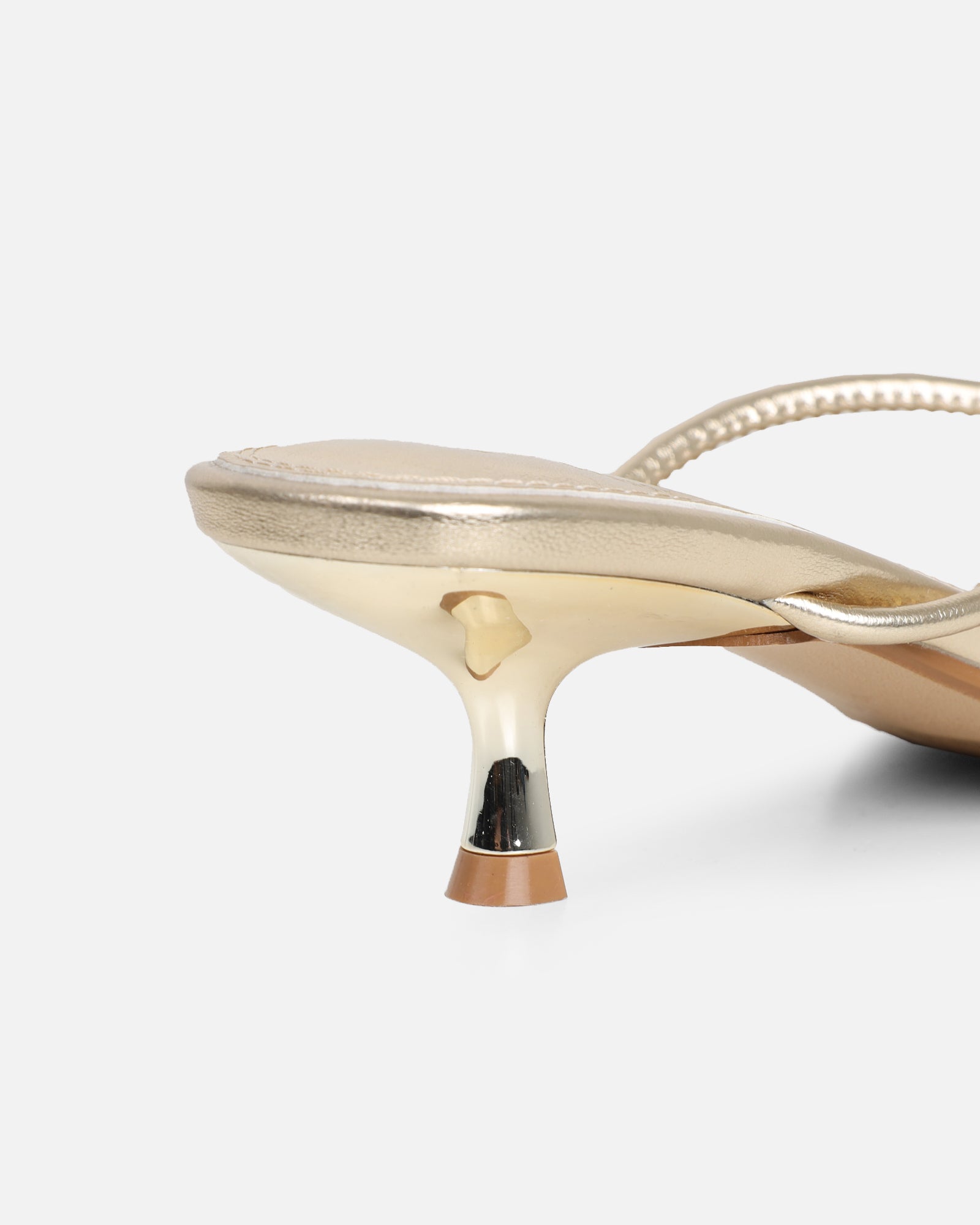 Haylen Gold Metallic Knotted Mules