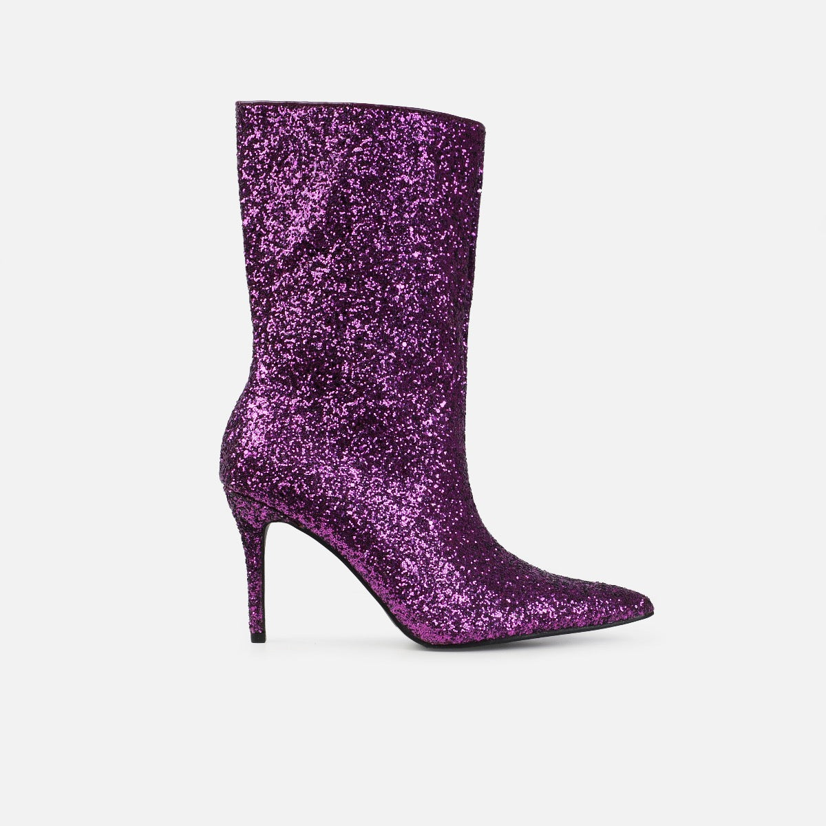 Houda Purple Glitter Ankle Boots