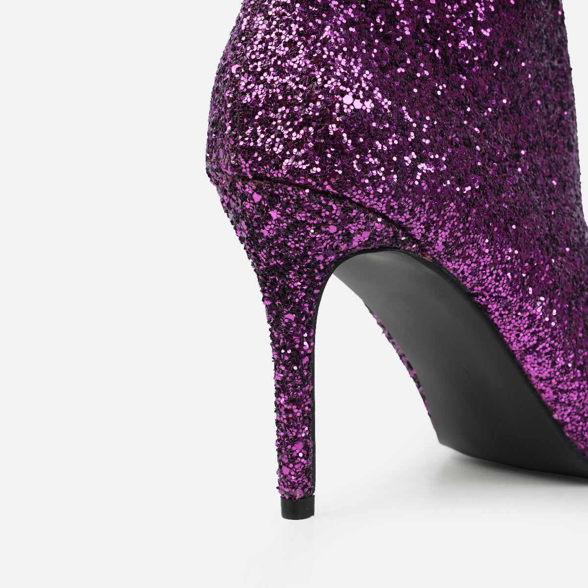 Houda Purple Glitter Ankle Boots