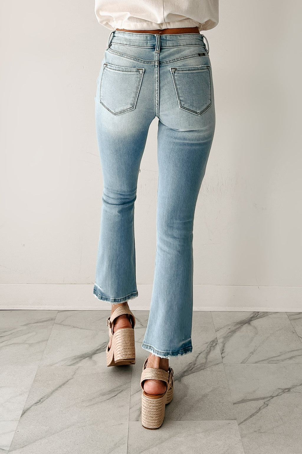 Koa Kick Flare Distressed Kancan Jeans (Light)