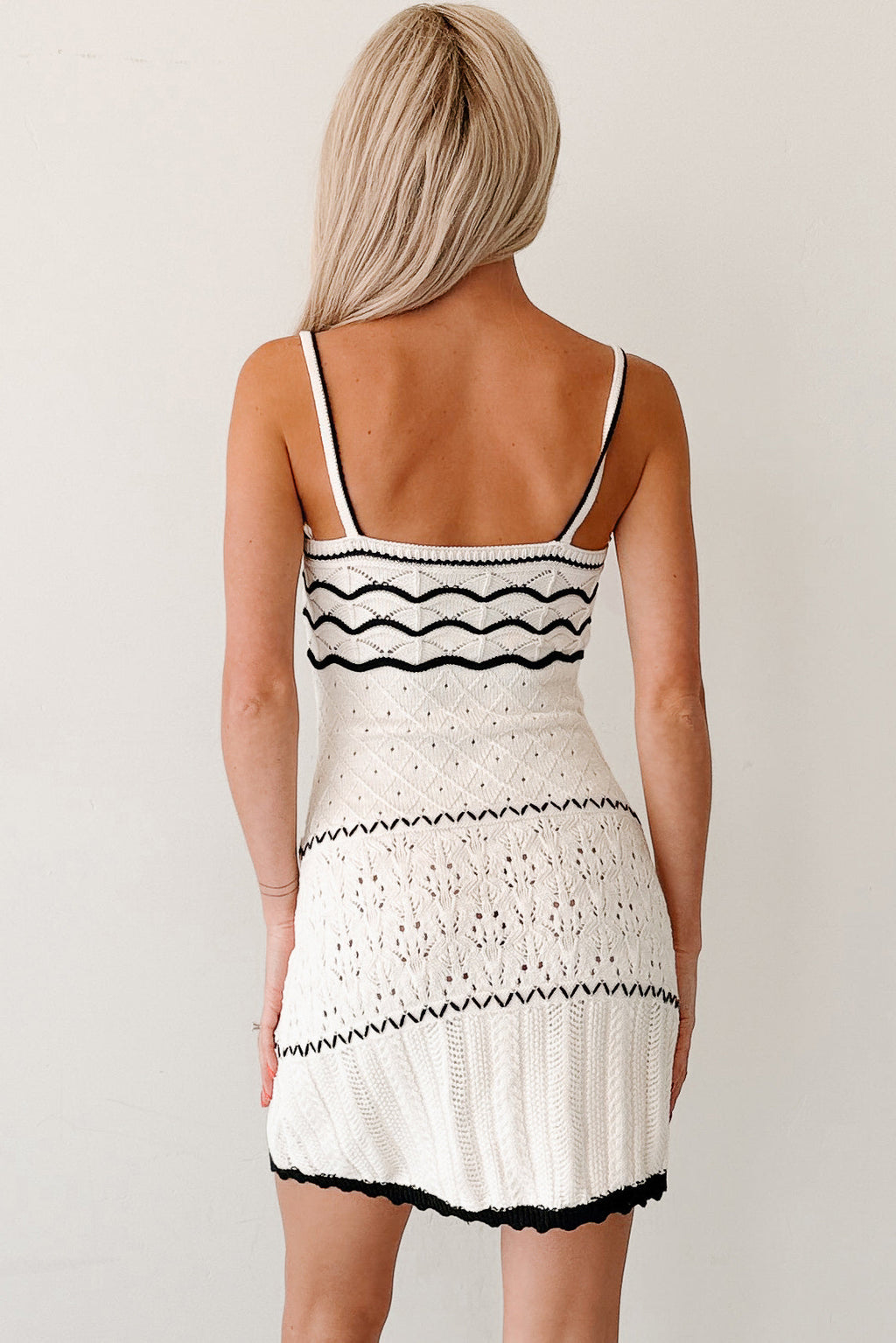 Cupid’s Cloud Sleeveless Crochet Mini Dress (Cream)