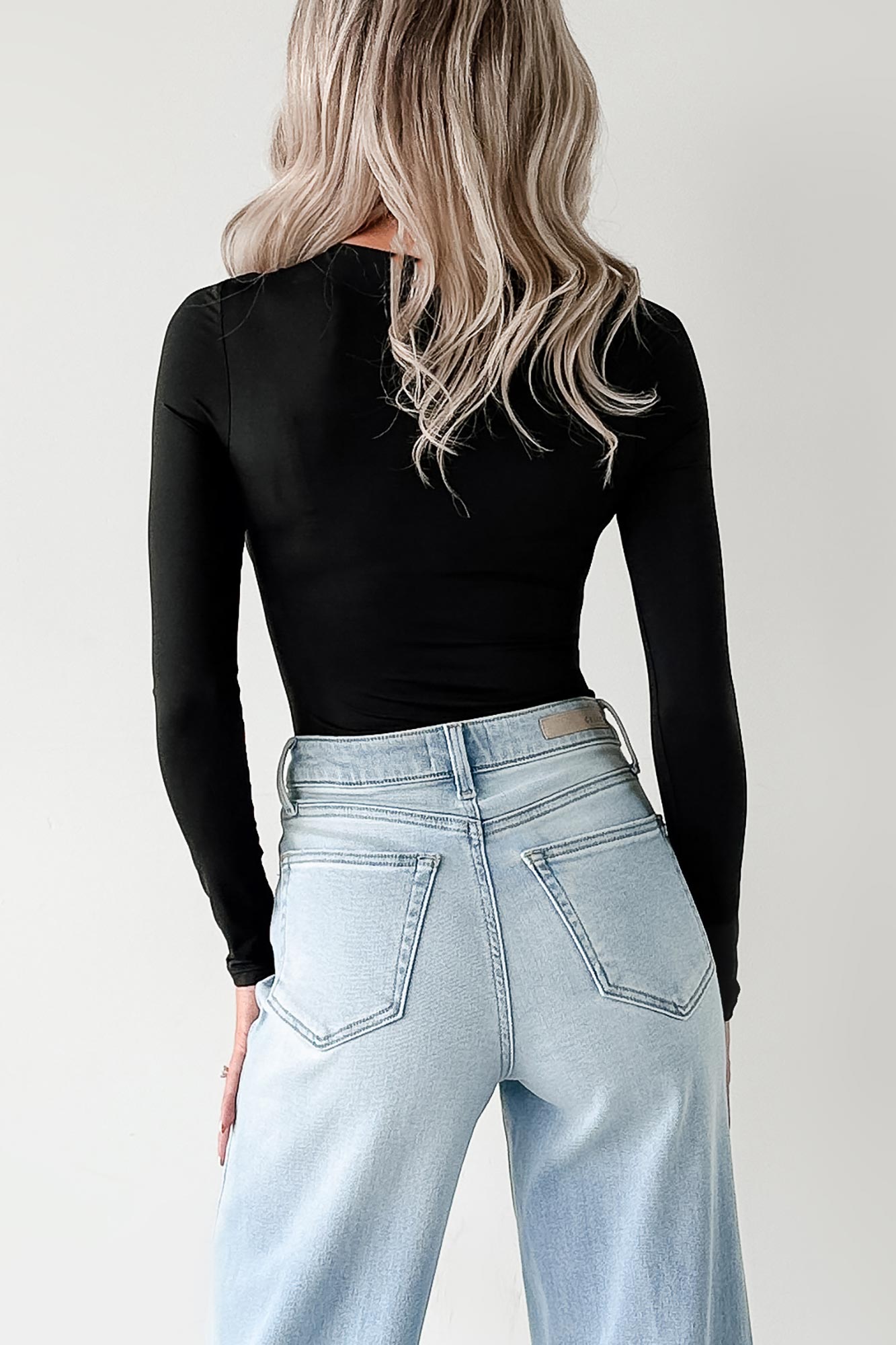 Always Refined Long Sleeve Bodysuit (Black)