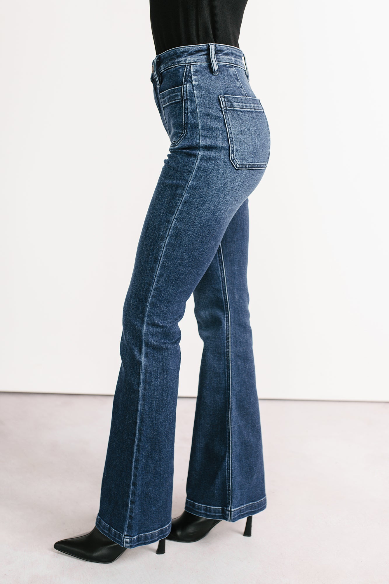Alena Flare Sneak Peek Jeans (Medium Dark)