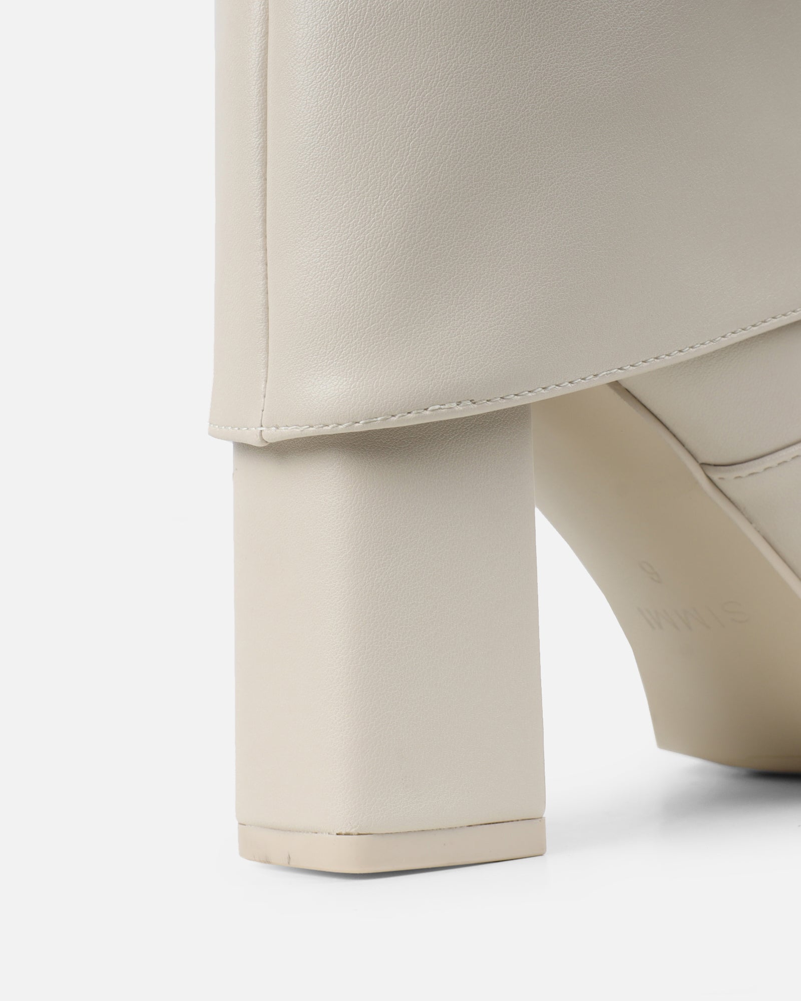 Tamiar Stone Fold Over Block Heeled Knee High Boots