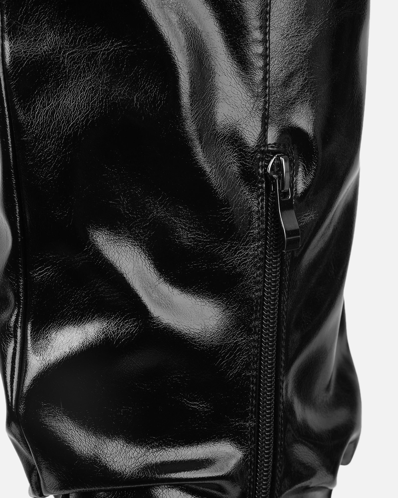 Jacq Black Ruched Over The Knee Boots