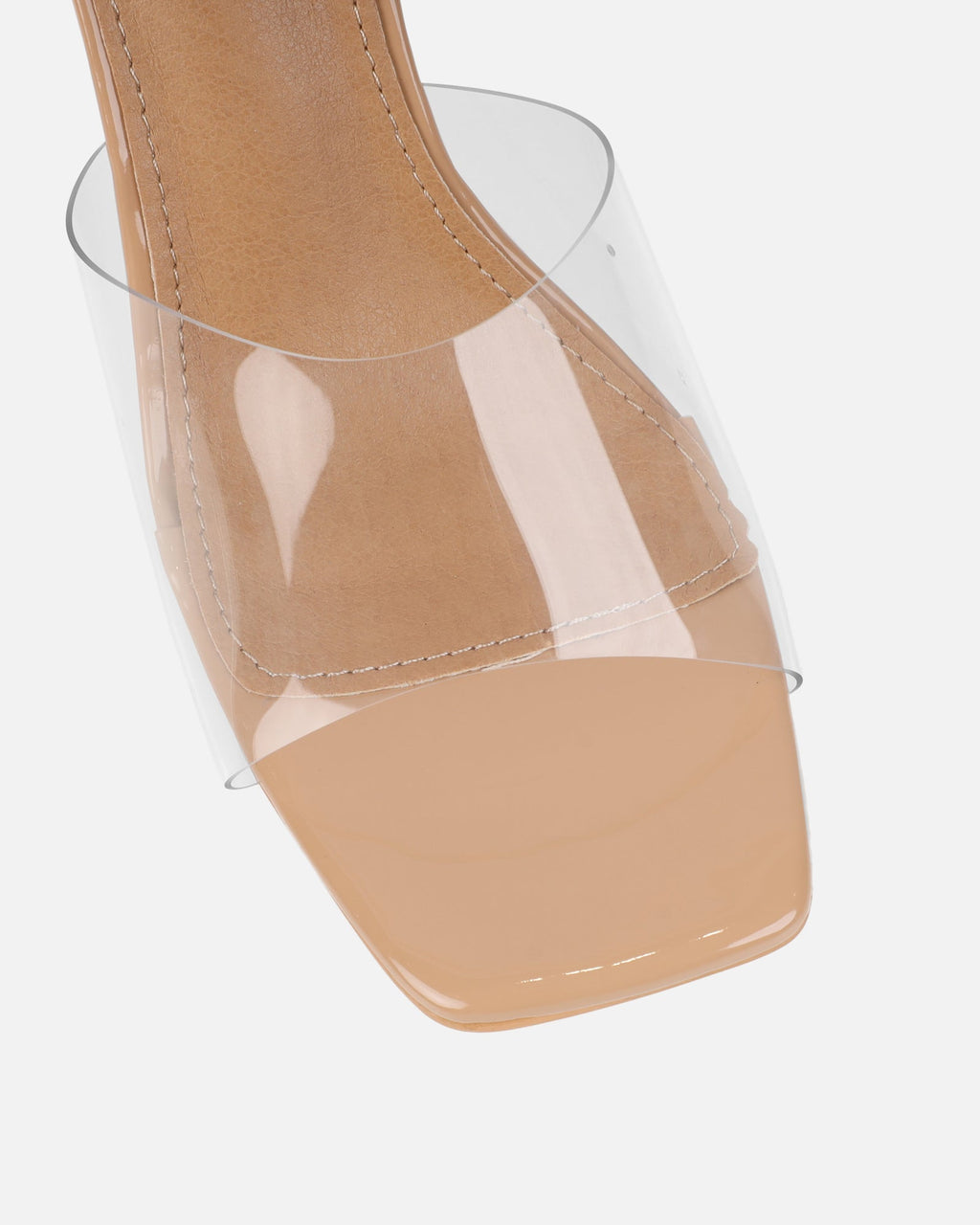 Jaycinda Nude Clear Wedge Sandals