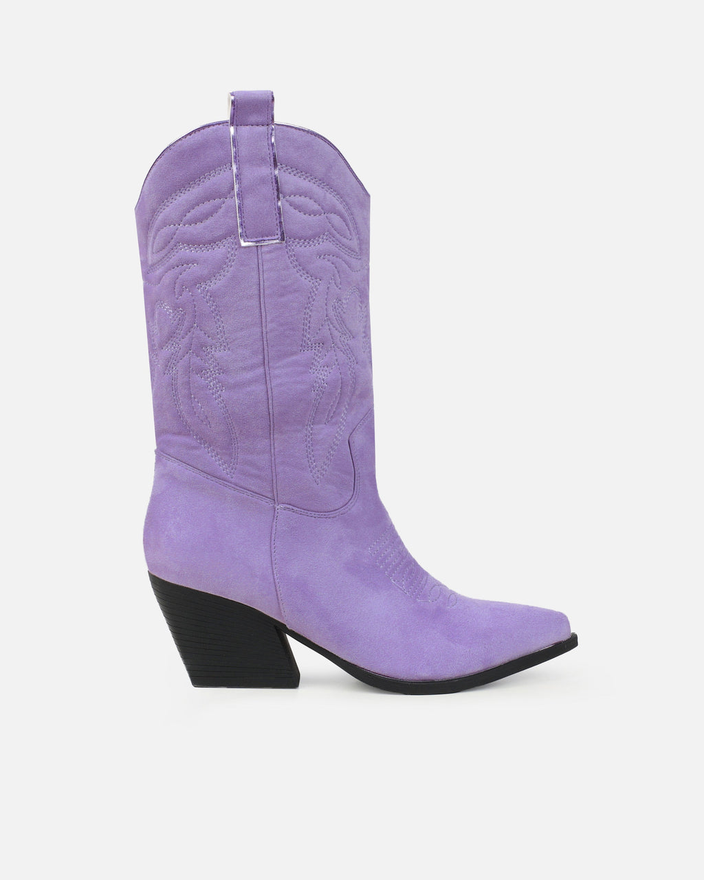 Jacob Lilac Faux Suede Calf Western Boots