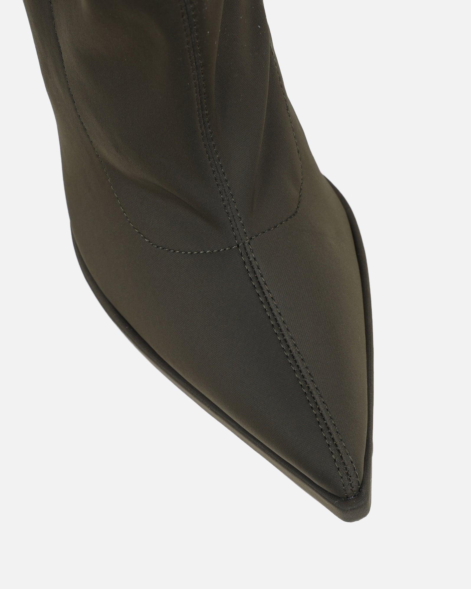 Lewin Khaki Stretch Stiletto Sock Boots