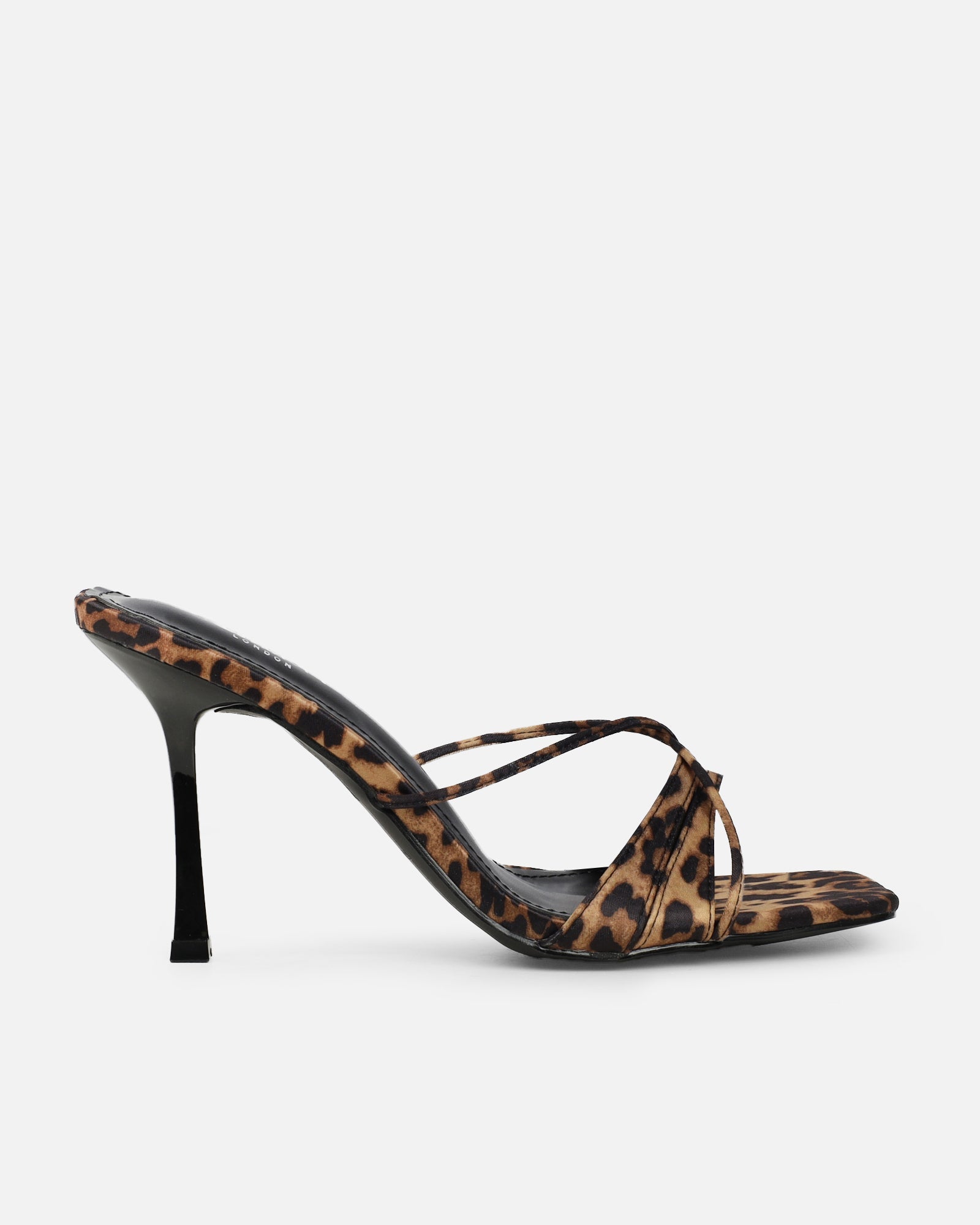 Danique Leopard Print Satin Mules