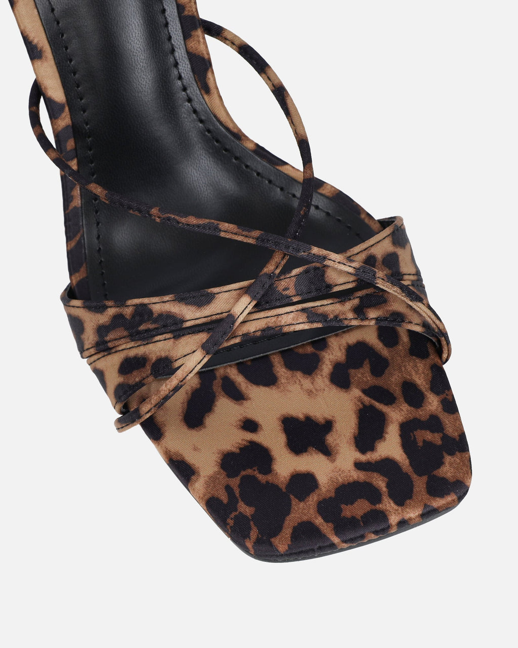 Danique Leopard Print Satin Mules