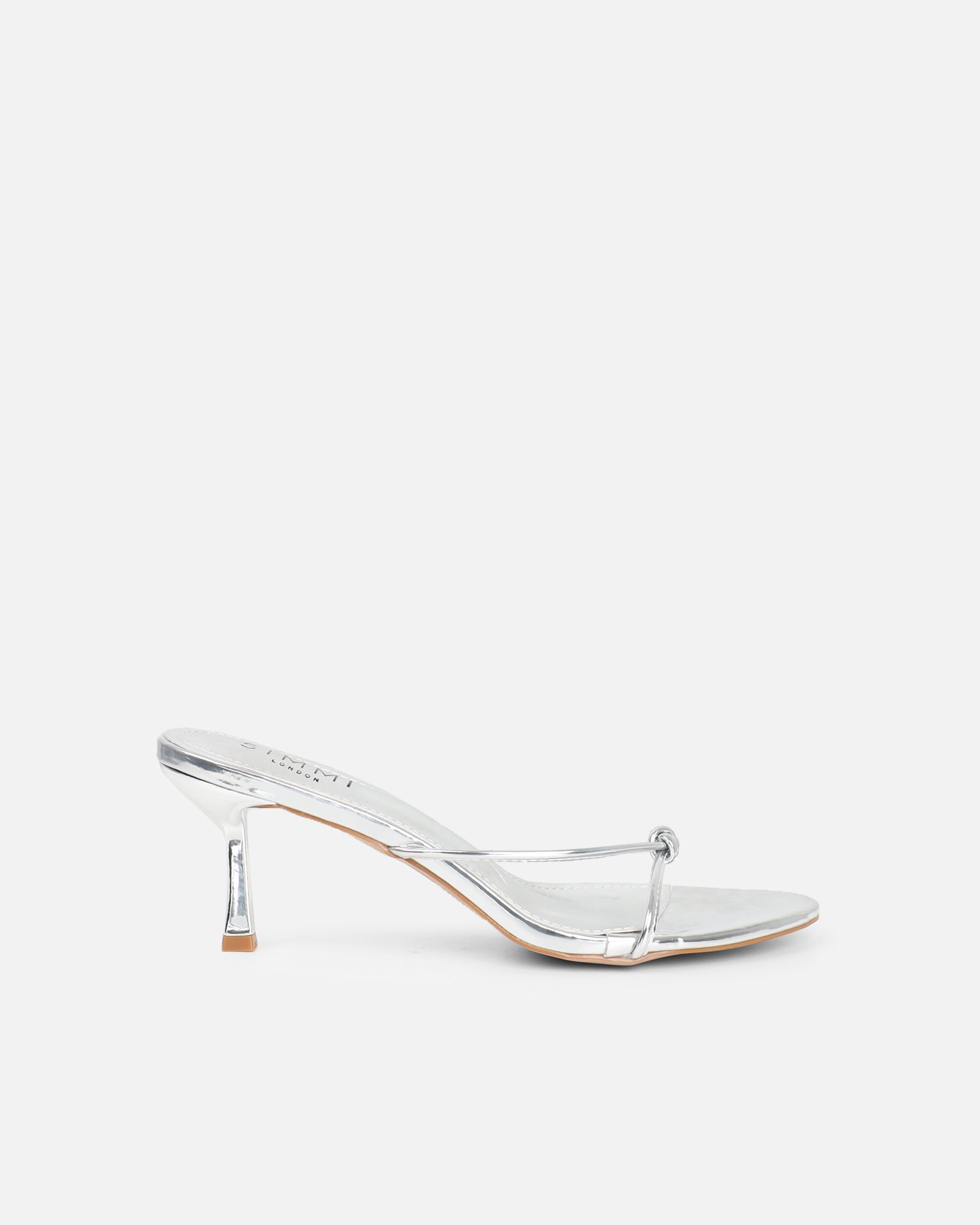 Mines Silver Mirror Mid Heel Mule