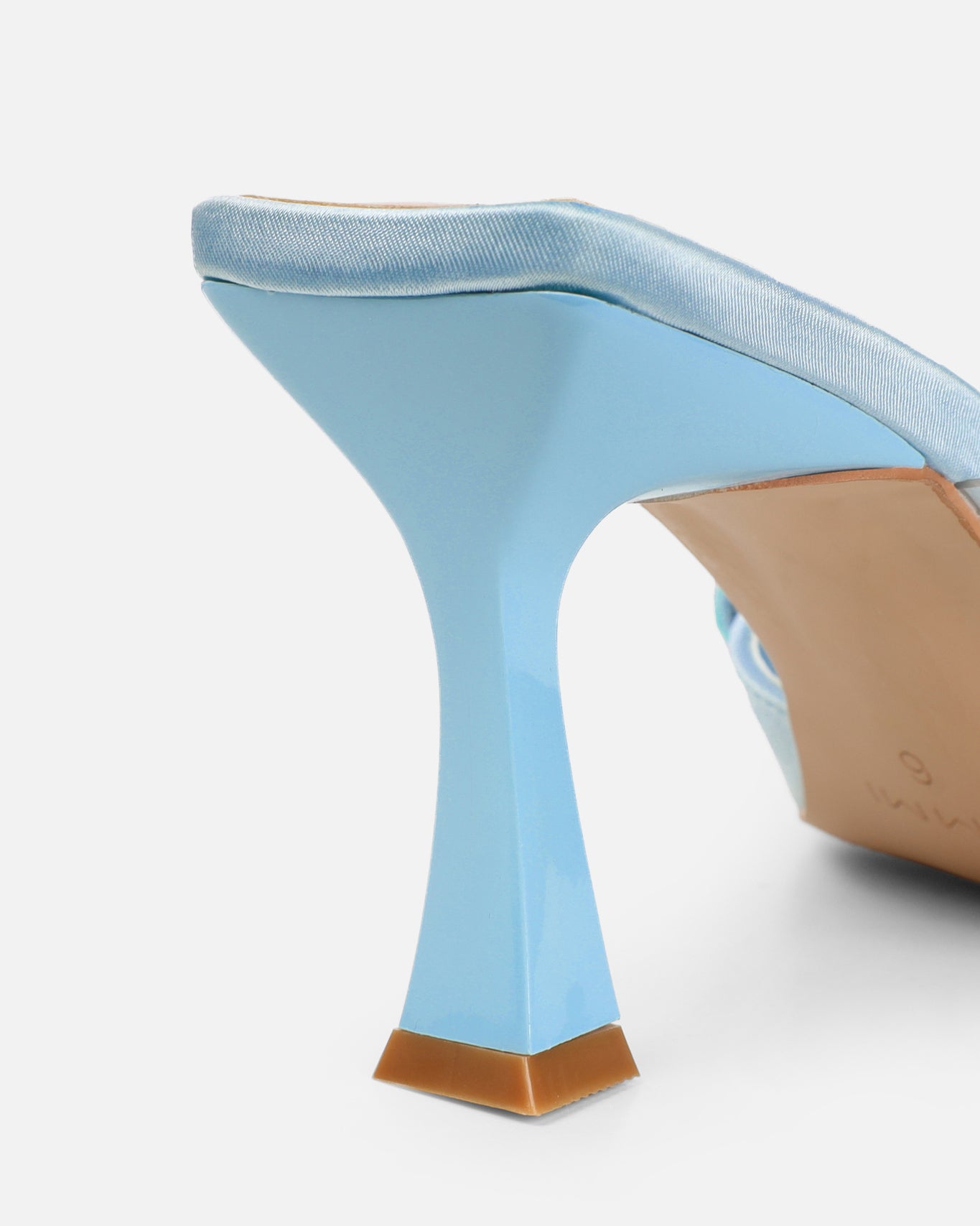 Navina Blue Satin Diamante Bow Sandals