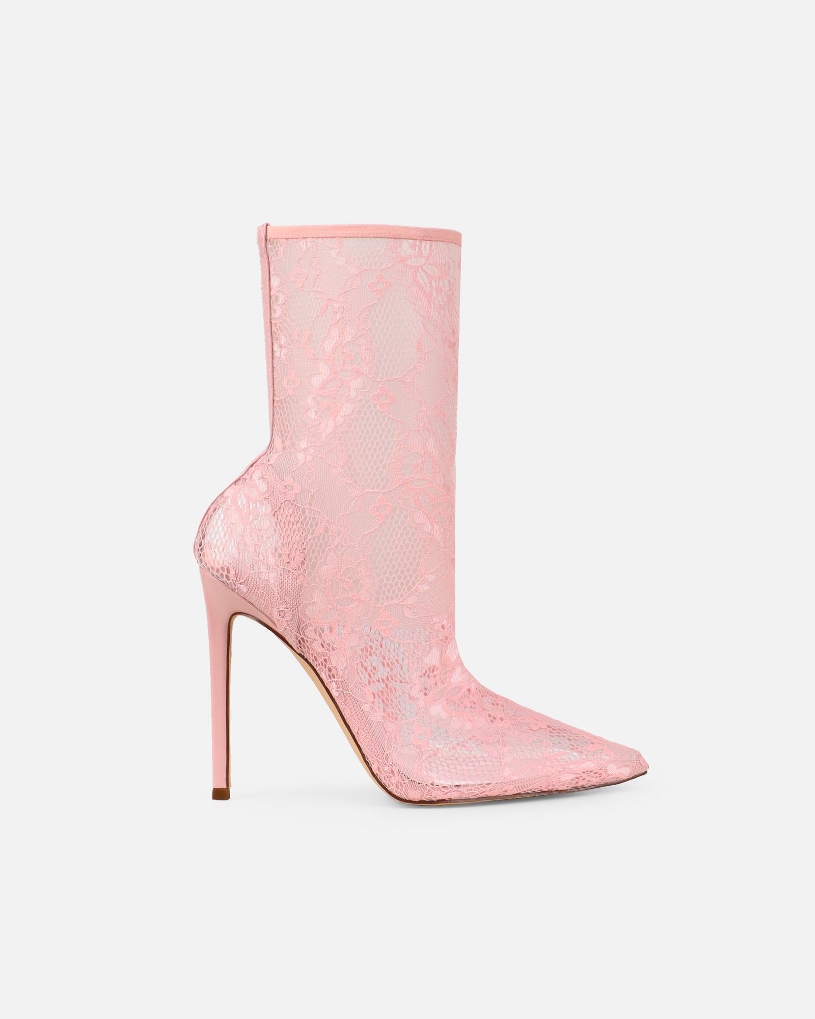 Pixxie Pink Lace Stiletto Heels