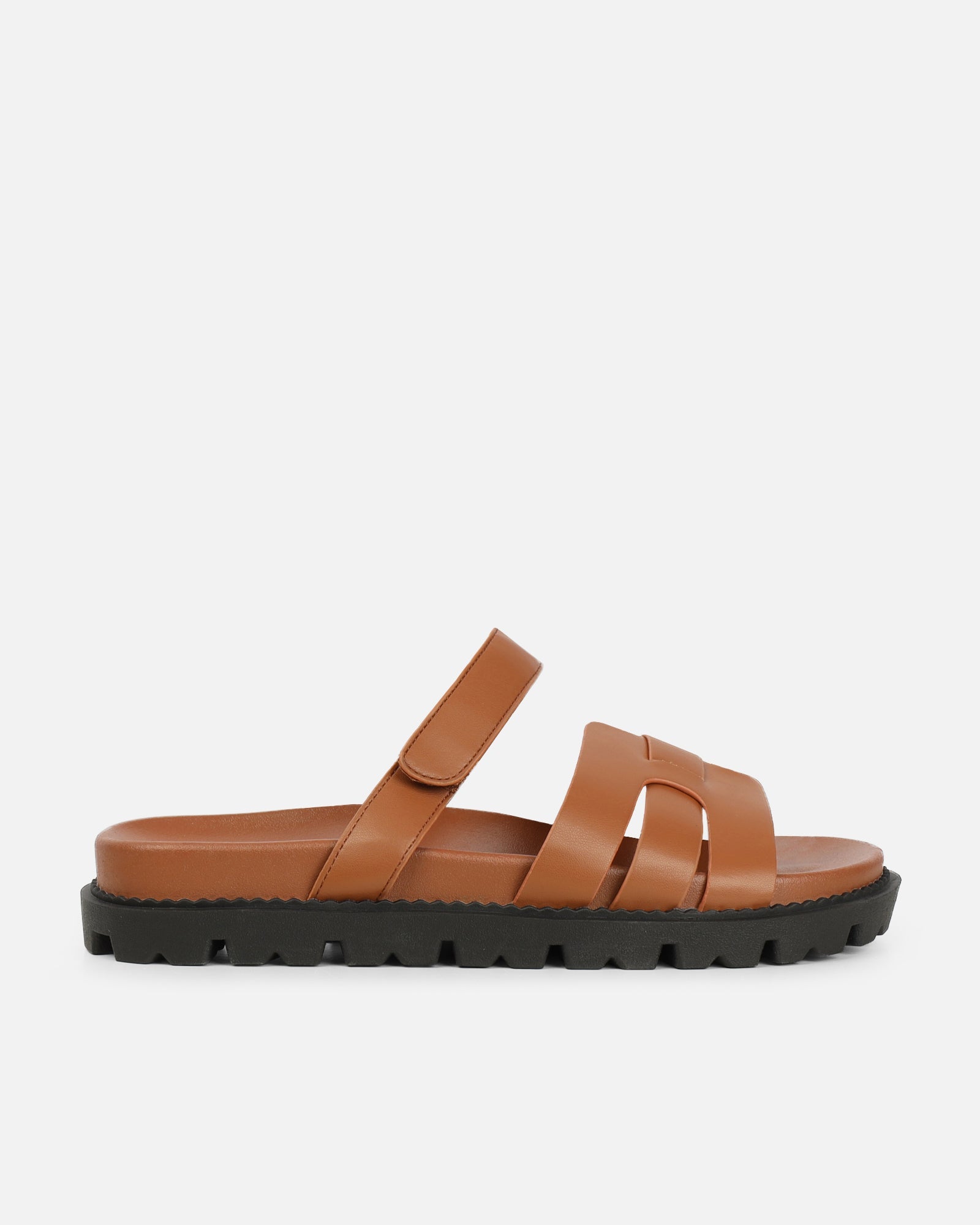 Adelle Tan Chunky Footbed Slides