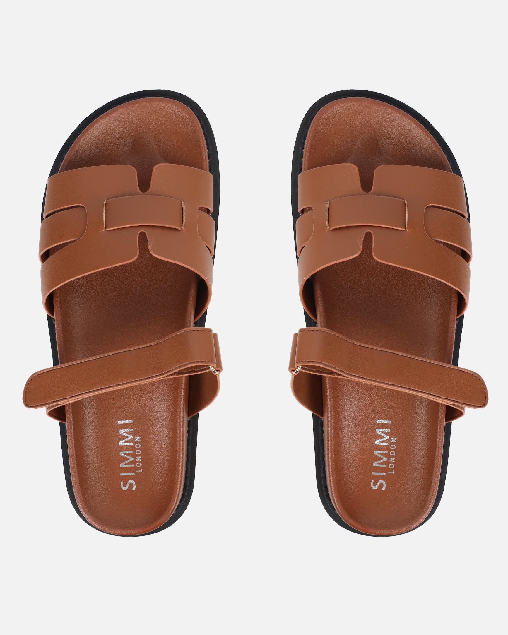Adelle Tan Chunky Footbed Slides